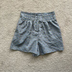 Kimchi Blue Patterned‎ Women's Shorts - Blue and Yellow